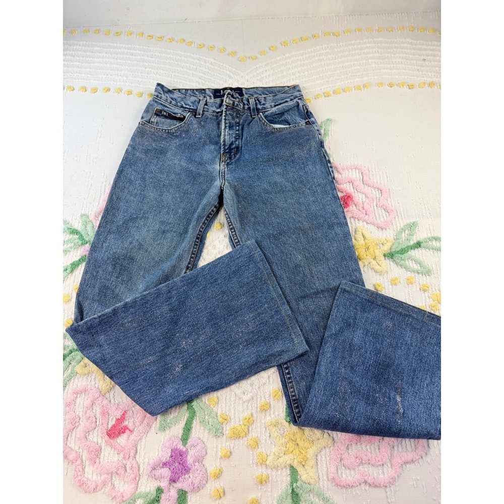 LEE Jeans Women's Flare Blue Denim Glitter Sparkle Style 5‎ Made in Mexico